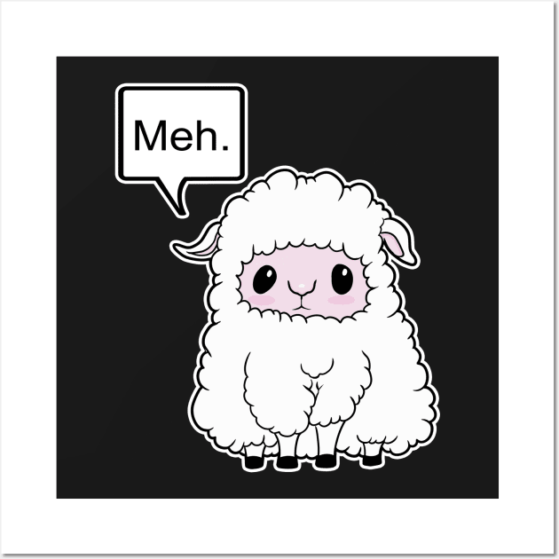 Meh. Sheep of indifference Wall Art by Spectralstories